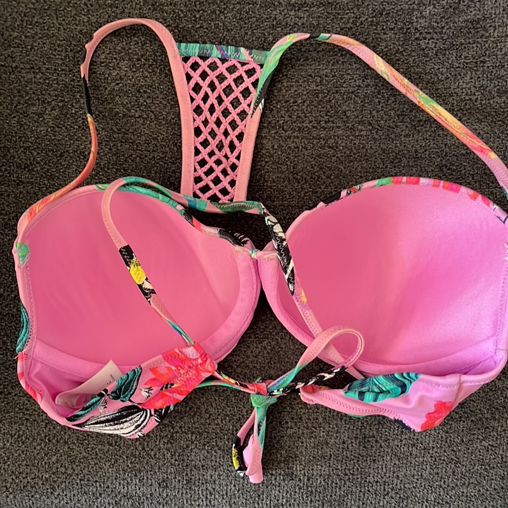 SHADE & SHORE pink print bikini top - Picture 2 of 2
